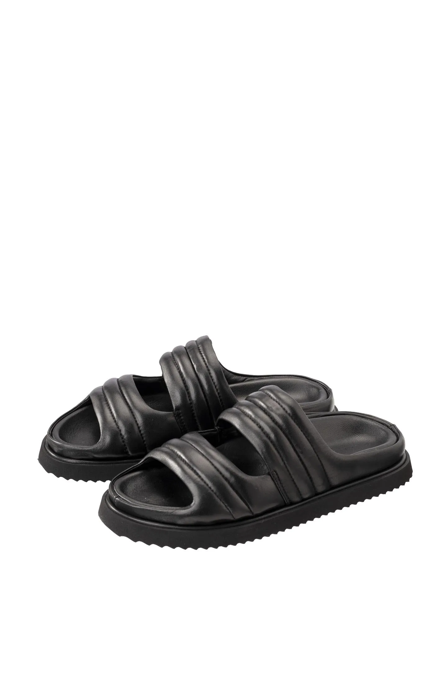 Padded sandals with wide straps