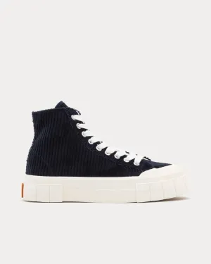 Palm Corduroy Navy High Top Sneakers