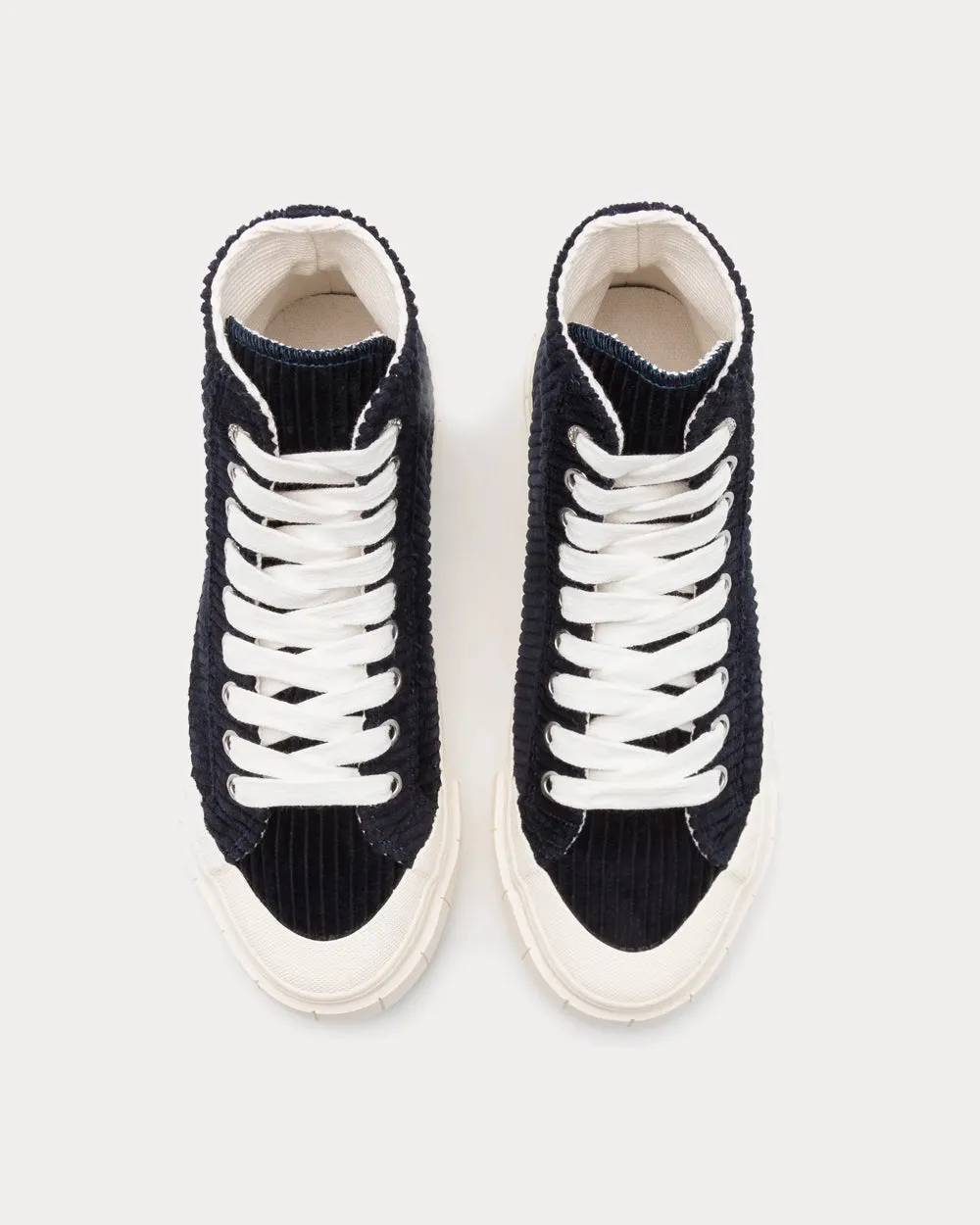 Palm Corduroy Navy High Top Sneakers