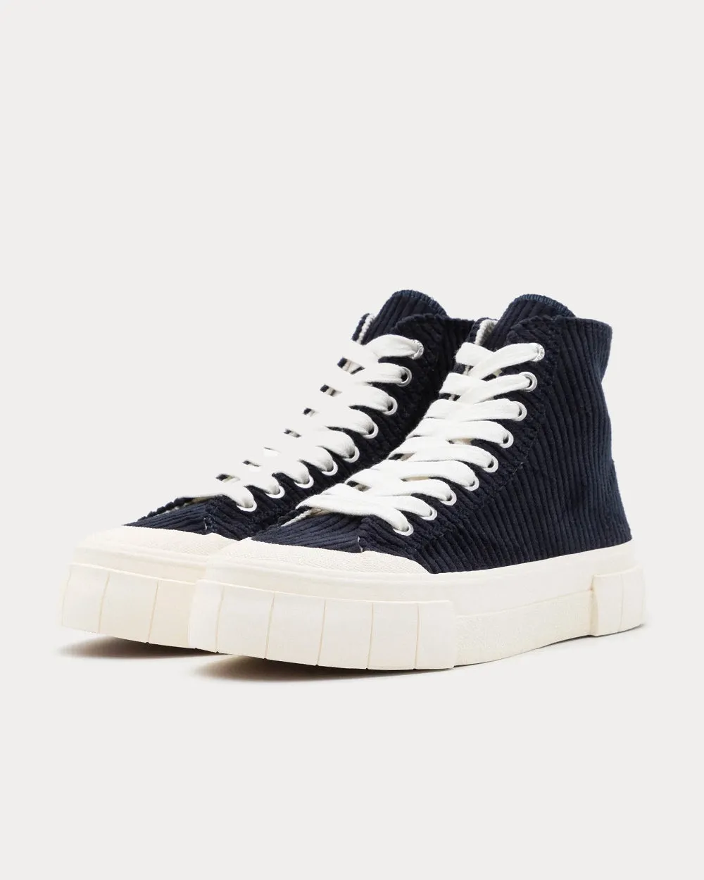 Palm Corduroy Navy High Top Sneakers