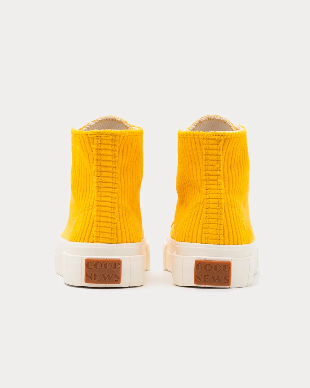 Palm Corduroy Yellow High Top Sneakers