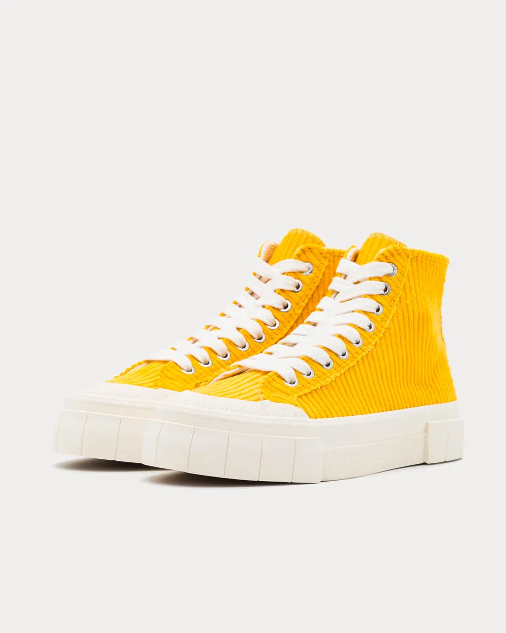 Palm Corduroy Yellow High Top Sneakers