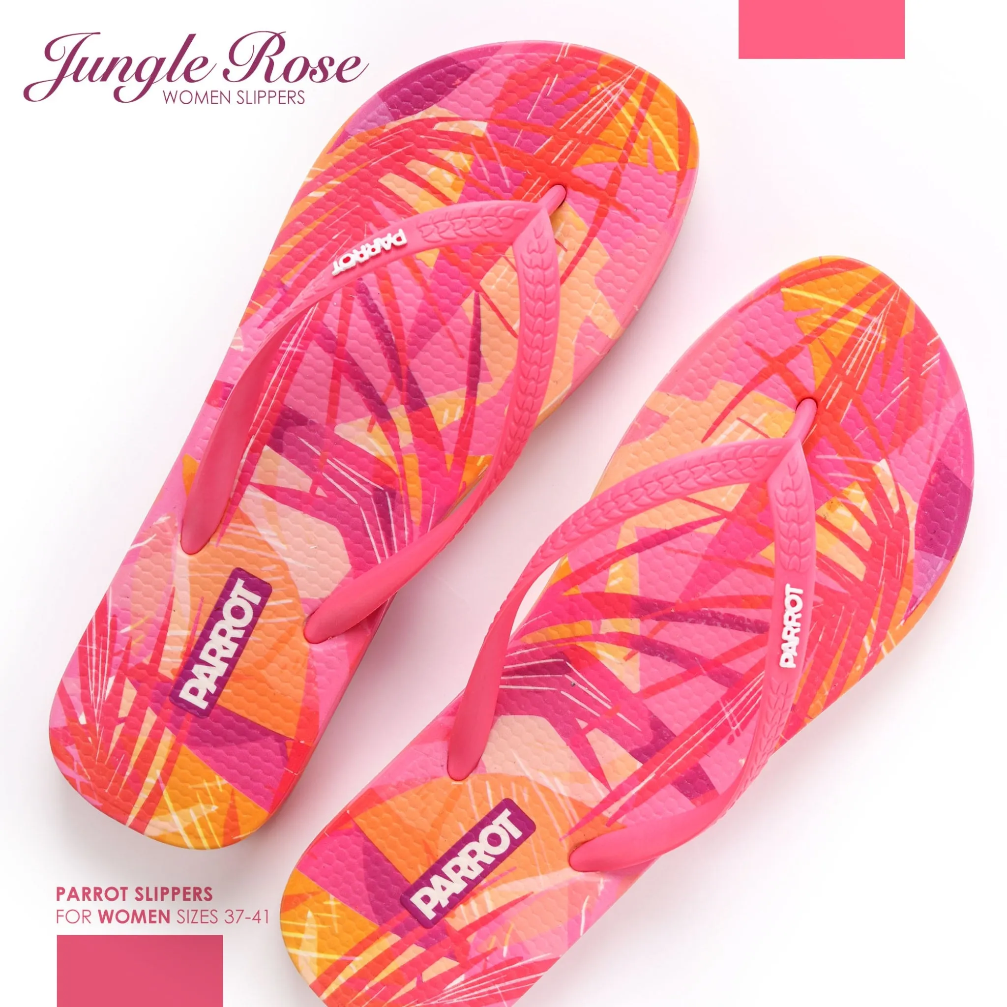 Parrot Jungle Rose Flipflop