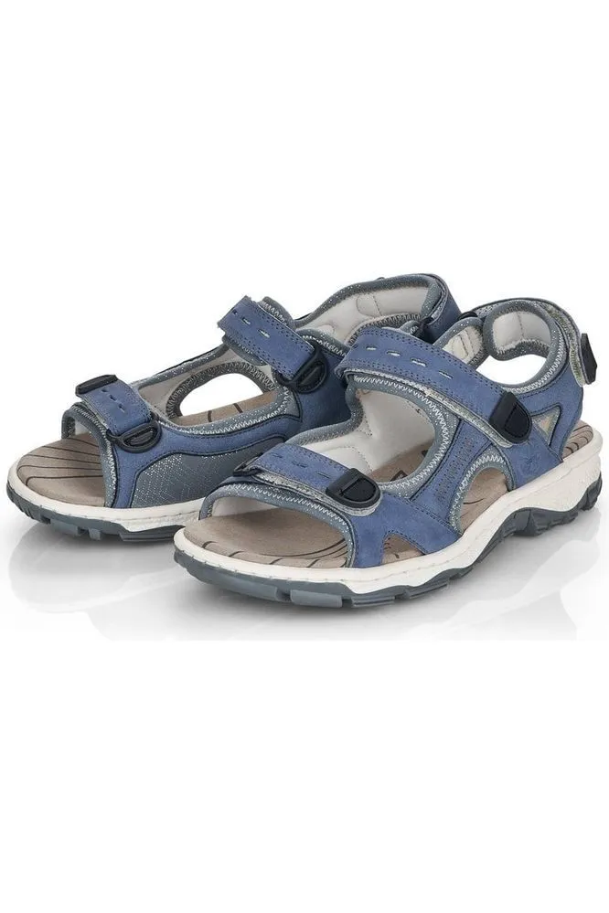 Rieker Ladies Walking Sandals 68874-14 Blue
