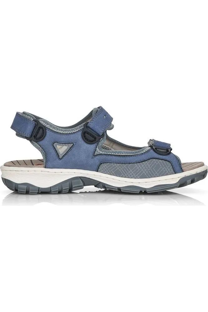 Rieker Ladies Walking Sandals 68874-14 Blue