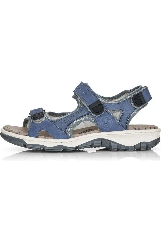 Rieker Ladies Walking Sandals 68874-14 Blue
