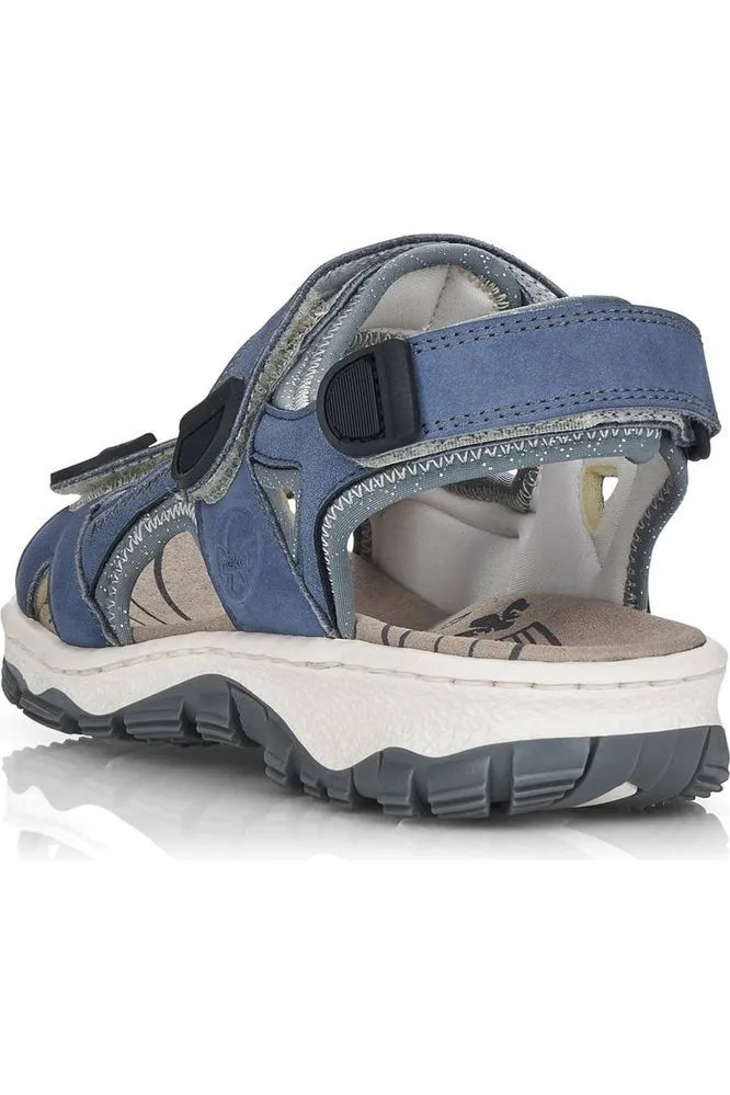 Rieker Ladies Walking Sandals 68874-14 Blue