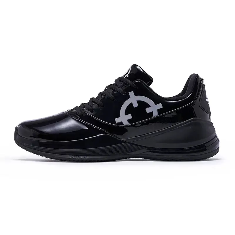 RIGORER 2023 Professional Patent Leather Low Referee Shoes - Black