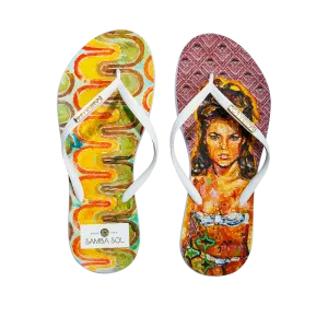 Samba Sol Women's YoungArts Collection Flip Flops - Caley Buck