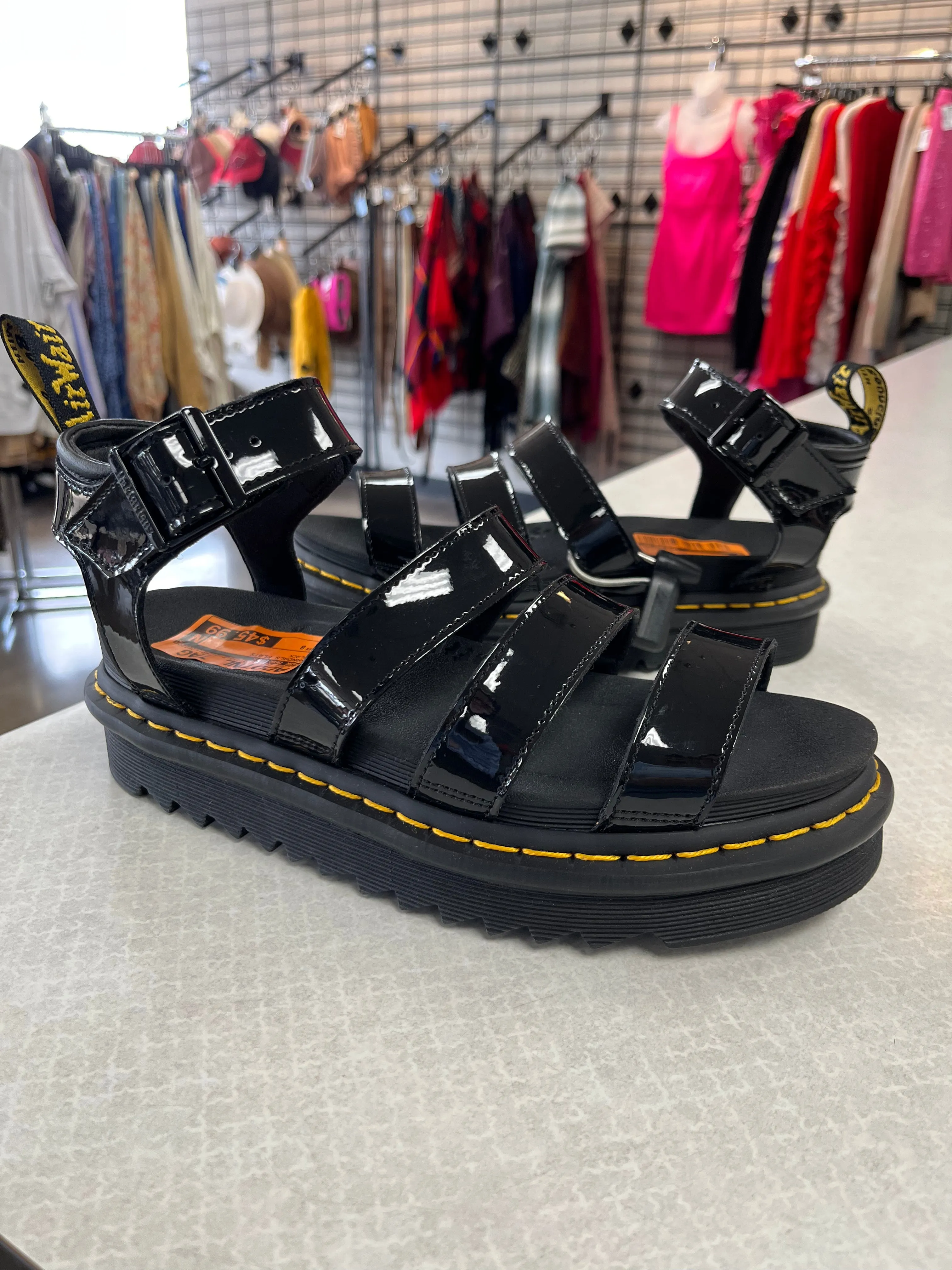 Sandals Flats By Dr Martens In Black, Size:8