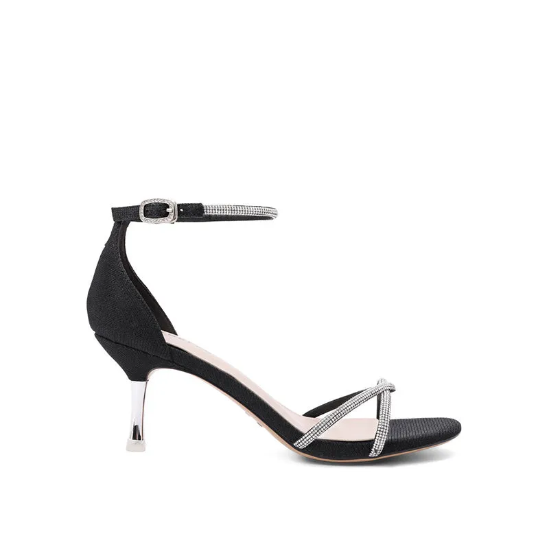 Sequins Ankle Strap Sandals