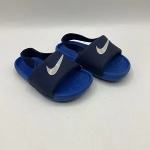 Size 5: Nike Blue Elastic-Strap Sandals
