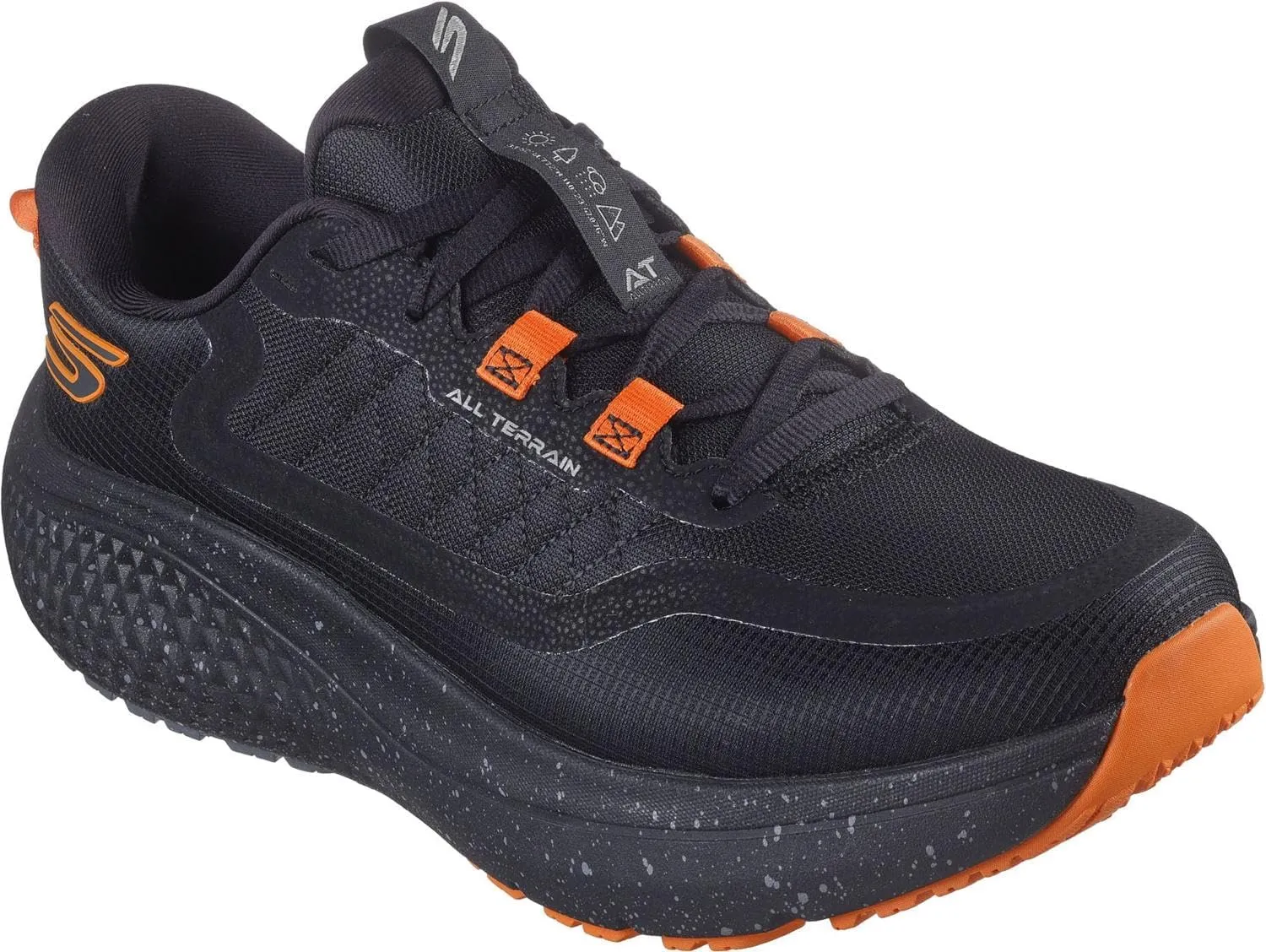 Skechers - Mens Go Run Supersonic Max A/T Sneakers, Color Black/Orange, Size: 9.5 M US