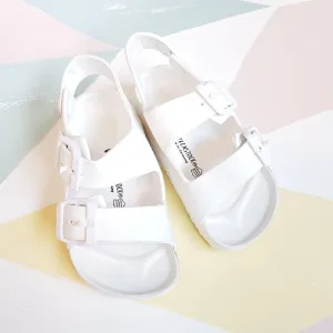 Slip-on Adjustable & Lightweight Sandals - White