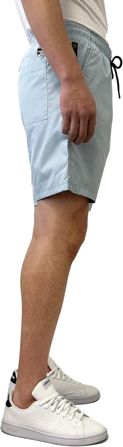 Southpole Men's Quick-Dry Water Resistant Nylon Shorts Inseam 7"