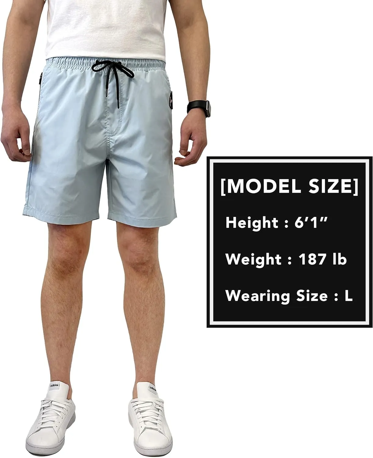 Southpole Men's Quick-Dry Water Resistant Nylon Shorts Inseam 7"