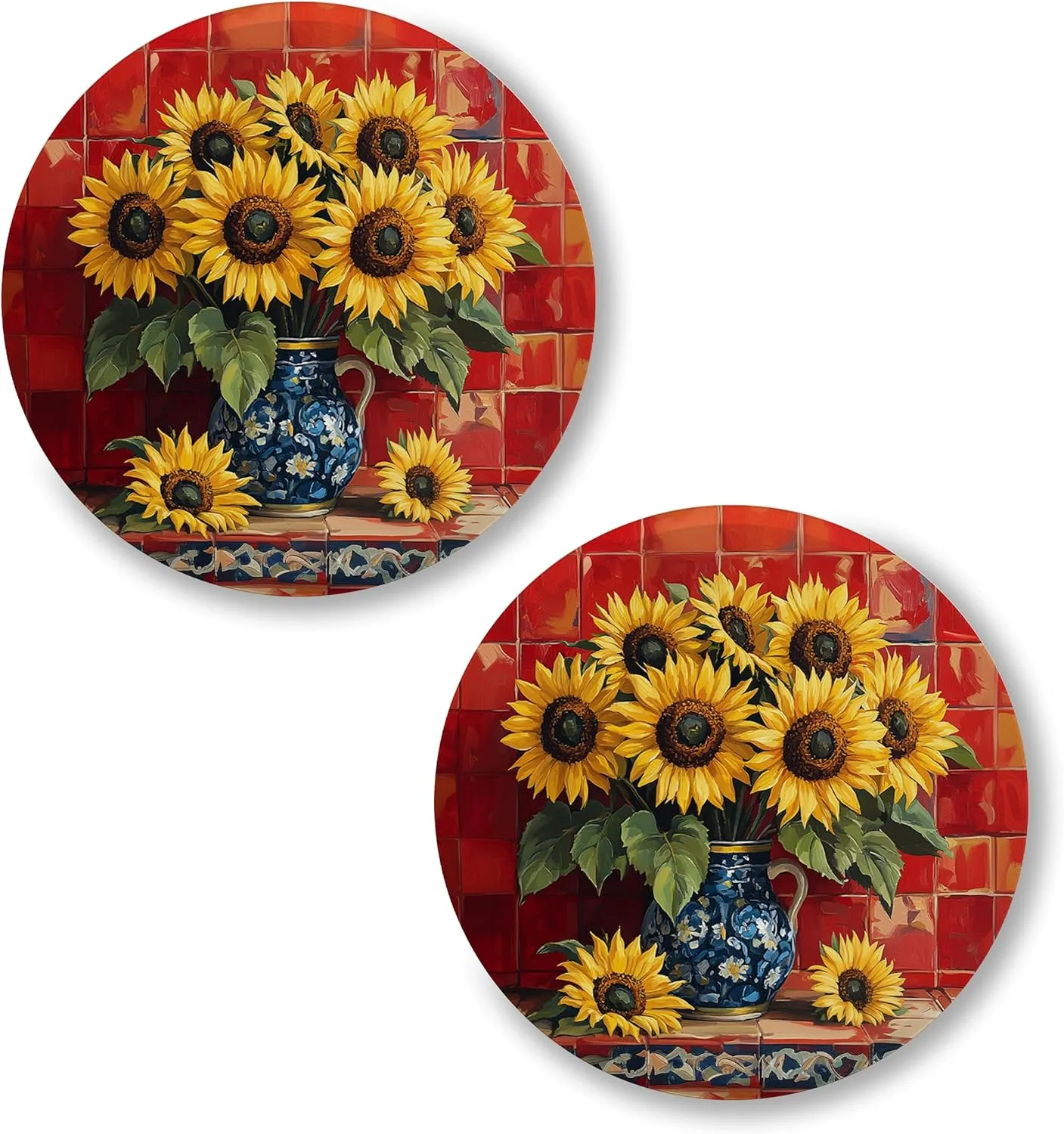 Sunflower Pin Button 2.25 inch 2-Pack  Pinback Button for Jeans Pants Shirt Backpack  Plant Pins for Clothes Hat Cap ID45000