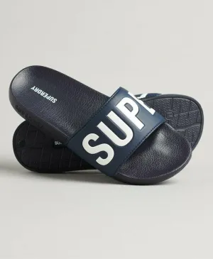 Superdry Code Core Pool Sliders - Deep Navy/Optic