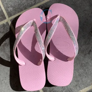 Thick Strap embellished Havaianas - 4 Rows *