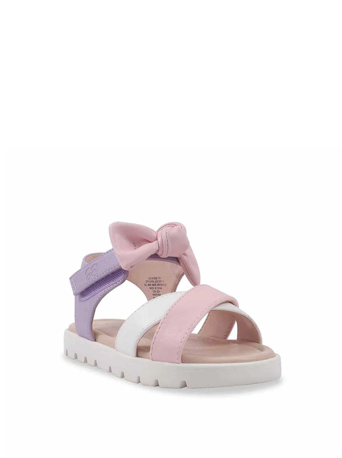 Toddler Tia Cross Sandals in Pink & Purple