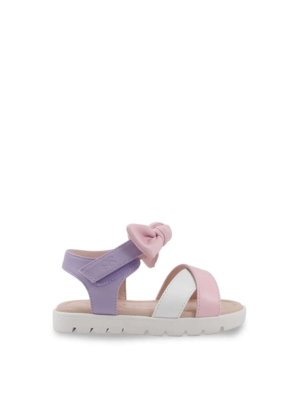Toddler Tia Cross Sandals in Pink & Purple
