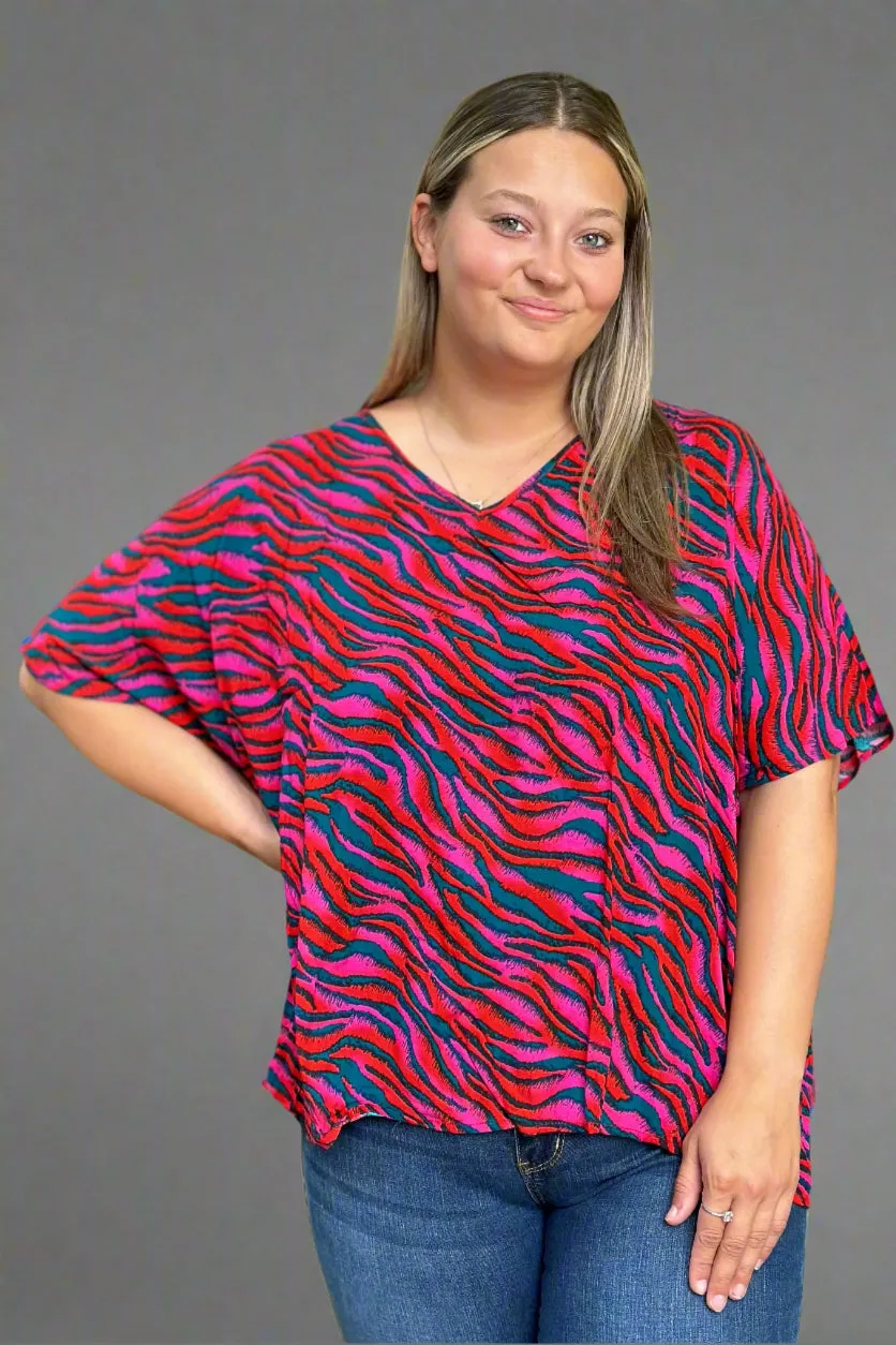 Vibrant Zebra Short Sleeve