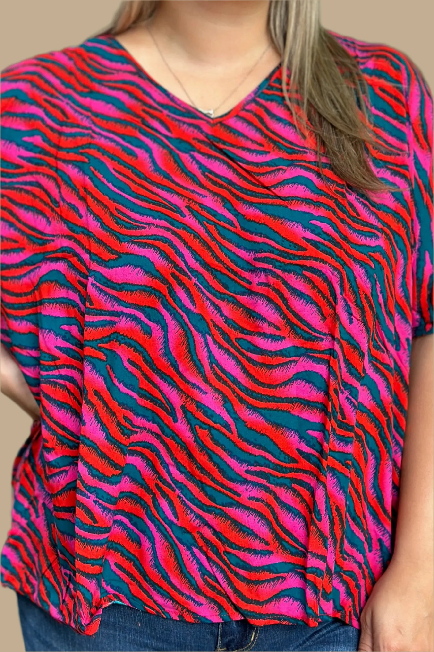 Vibrant Zebra Short Sleeve