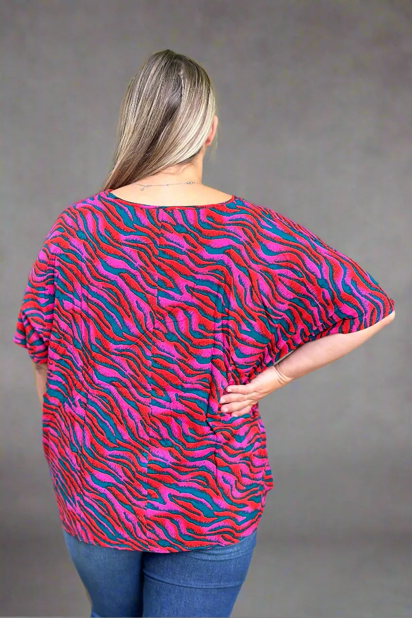 Vibrant Zebra Short Sleeve