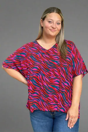 Vibrant Zebra Short Sleeve