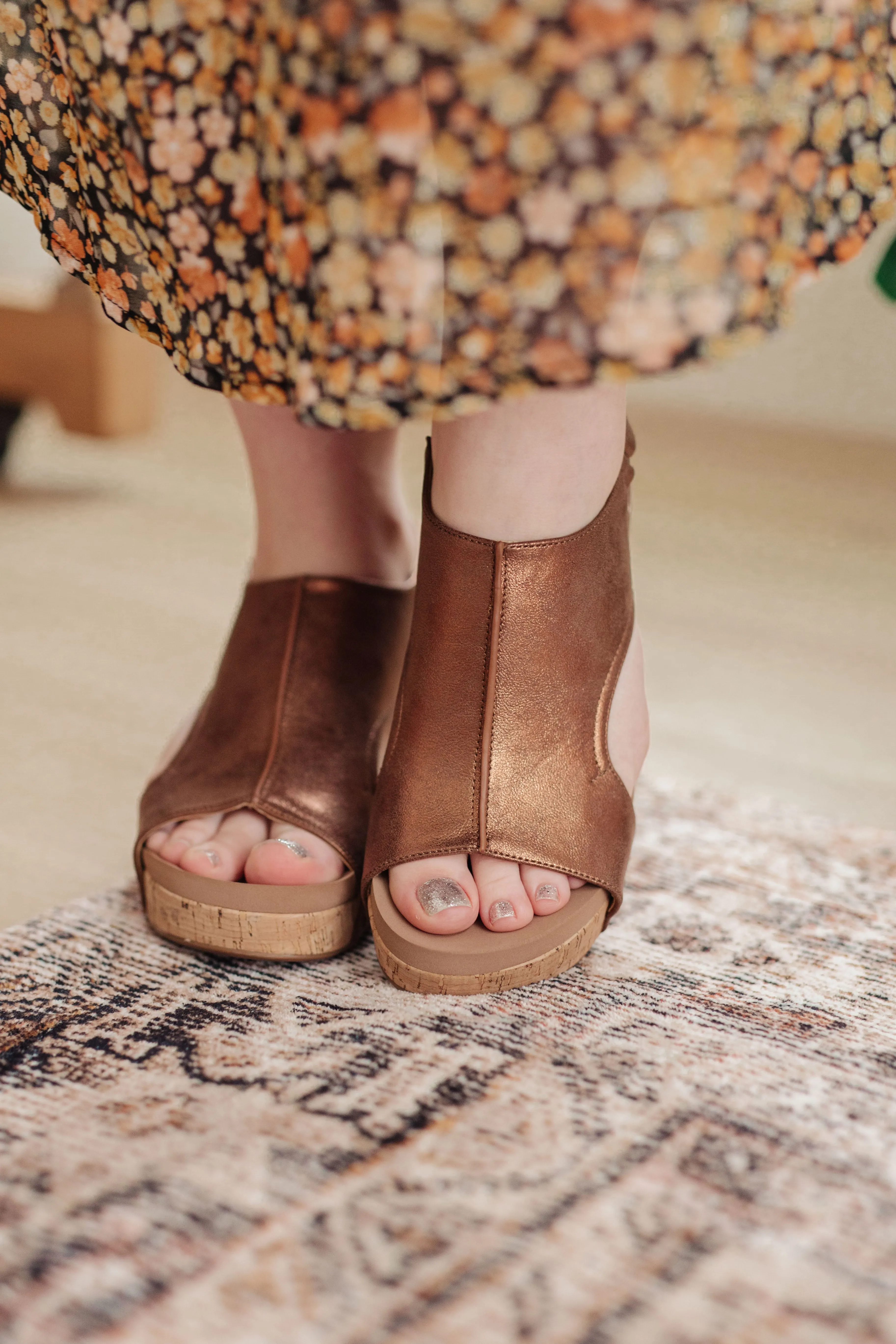 Walk This Way Wedge Sandals • Antique Bronze