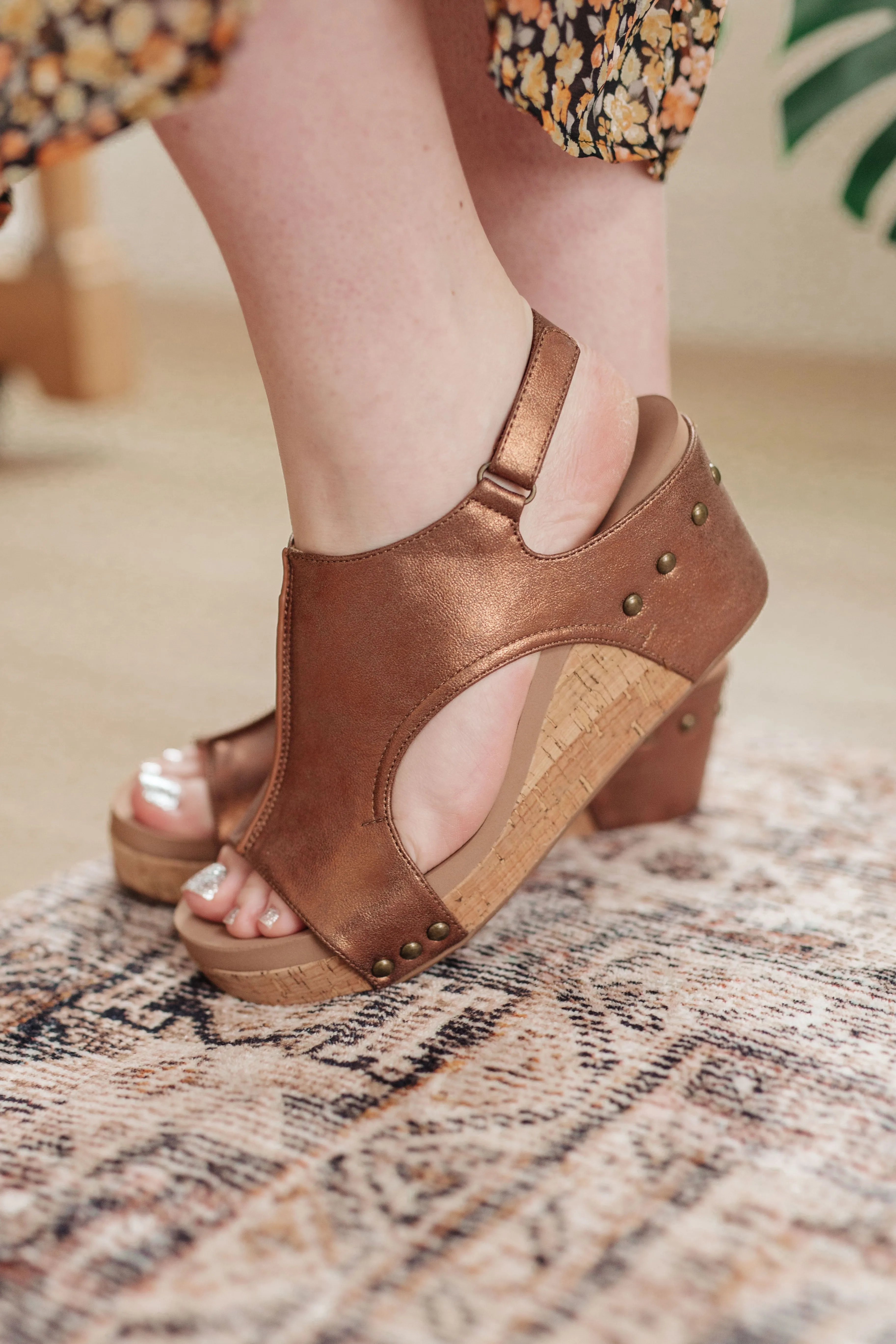 Walk This Way Wedge Sandals • Antique Bronze