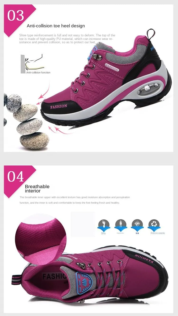 Waterproof Low Top Hiking Sneakers for Women - Ideal for Outdoor Trekking, Walking, and Running