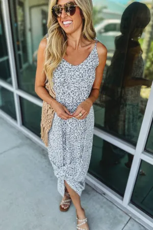 Wild Heart Oversized Grey Leopard Maxi Dress