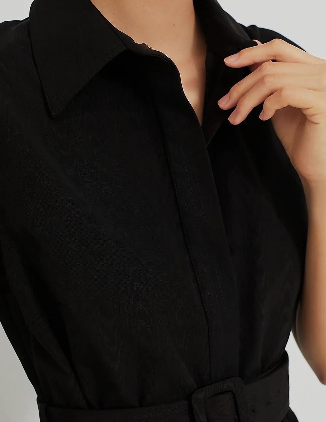 Women's Casual Button Shirt Dresses Short Sleeve Business Long Dresses Elegant Trench Coat with Pockets